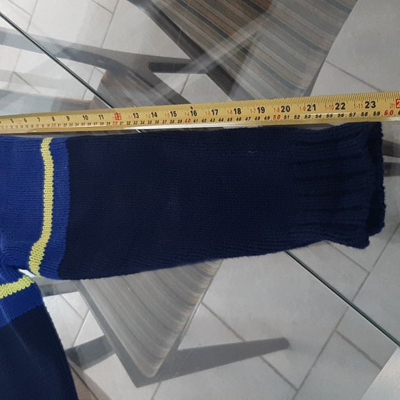 Polo💫Ralph Lauren 100% COTTON Y2K Navy Sweater with Multicolor Stripes SIZE M - Picture 10 of 10